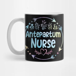 Antepartum Nurse cute floral watercolor Mug